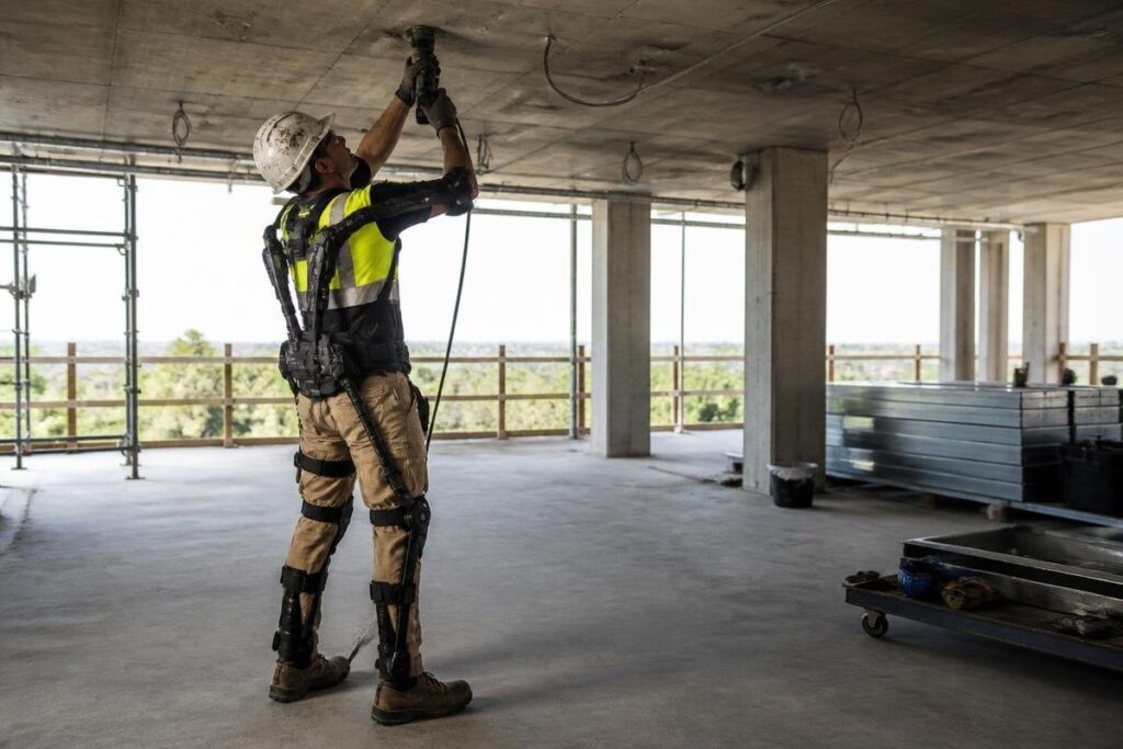 Construction exoskeletons could cut strain, but the job still sets the rules